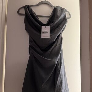 Princess Polly Grey Draped Mini Dress